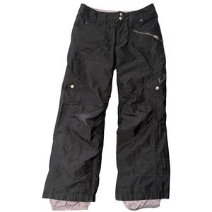 Burton Dryride black ski pants with purple lining. Size Small.